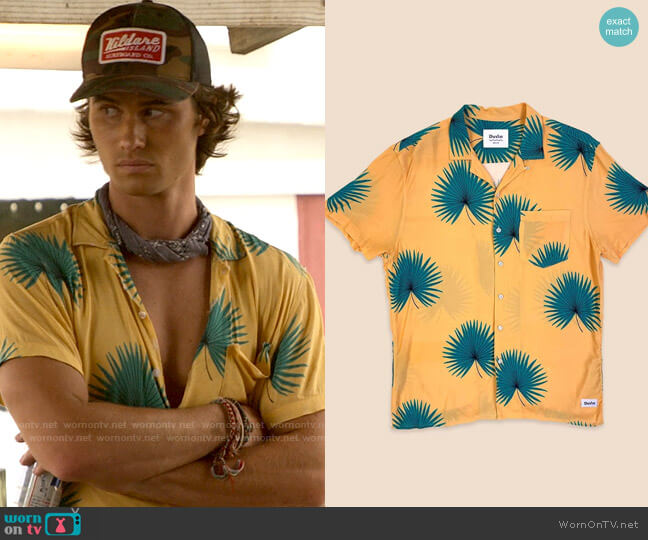 Duvin Poolside Shirt in Banana worn by John B (Chase Stokes) on Outer Banks