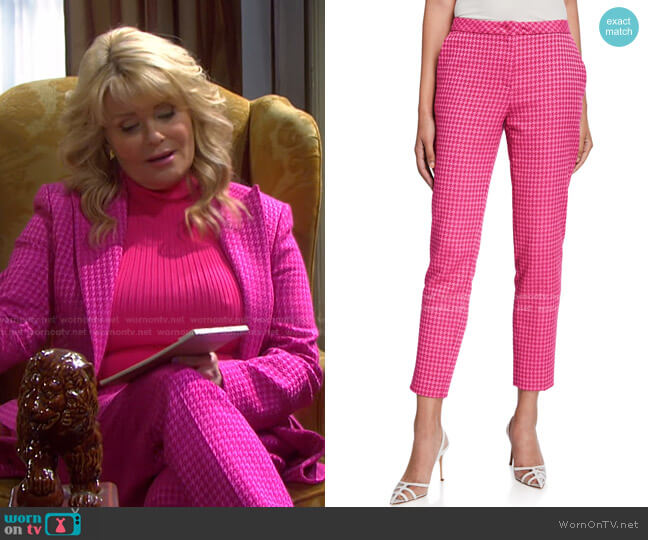 Escada Houndstooth Slim-Leg Pants worn by Bonnie Lockhart (Judi Evans) on Days of our Lives