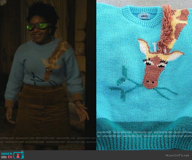 PastPatternsPalooza Giraffe Sweater worn by Beth Chapel (Anjelika Washington) on Stargirl