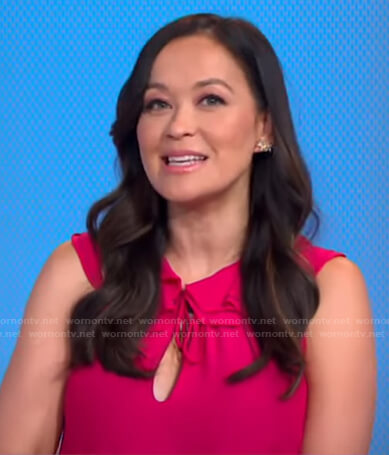 Eva’s pink maternity dress on Good Morning America