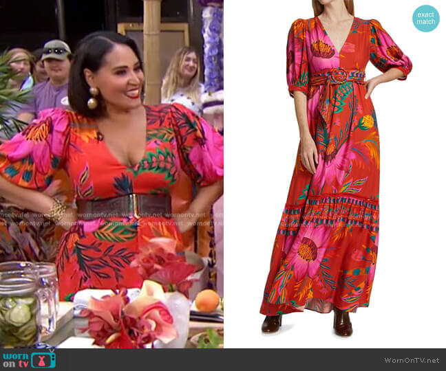 Farm Rio Floral Maxi Dress worn by Alejandra Ramos on Today