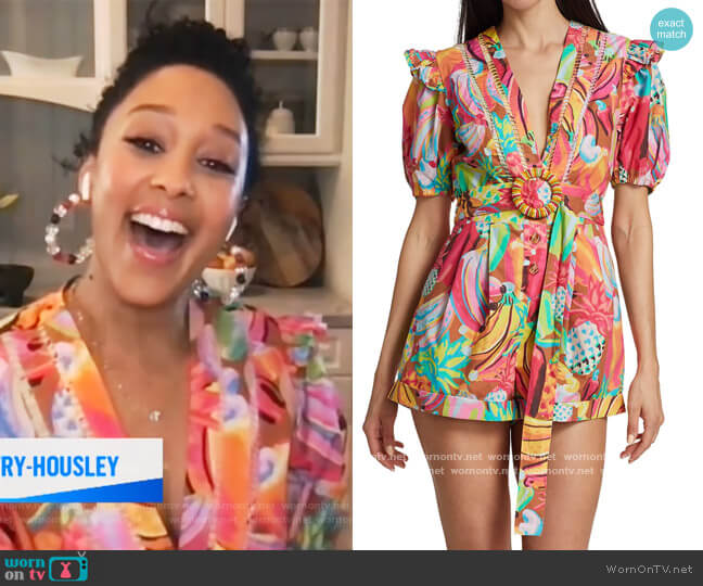 FARM Rio Fruit Salad Belted Romper