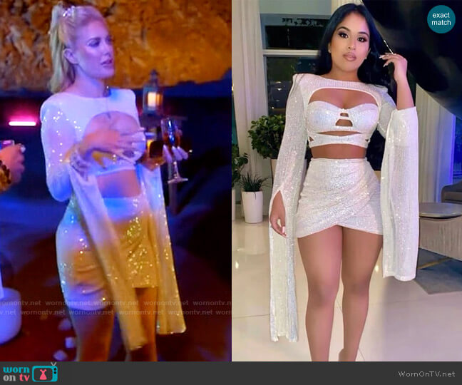 Fashion Nova That Glimmer Glow Sequin Skirt Set worn by Heidi Montag (Heidi Montag) on The Hills New Beginnings