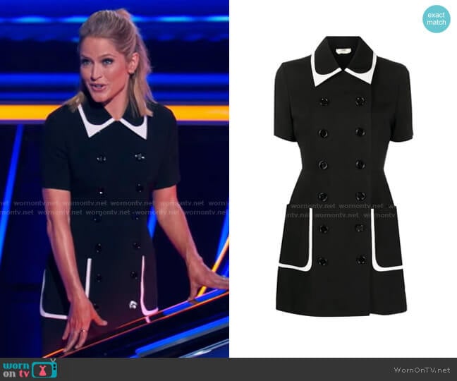Fendi Double-Breasted Mini Dress worn by Sara Haines on The Chase