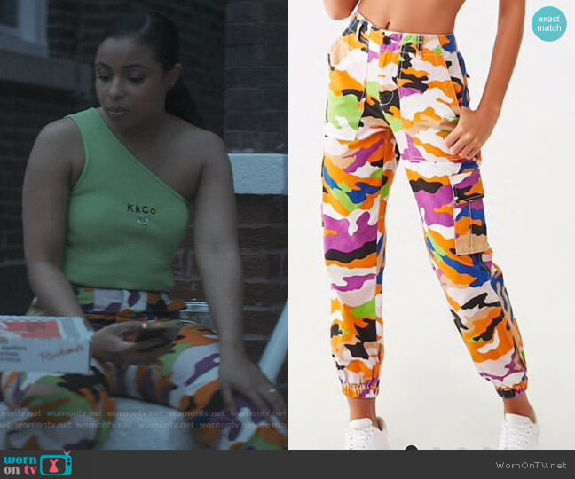 Forever 21 Camo Cargo Pants worn by Tiffany (Hannaha Hall) on The Chi