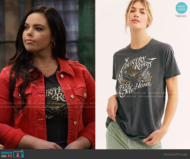 Free People Country Roads Tee worn by Lou Hockhauser (Miranda May) on Bunkd