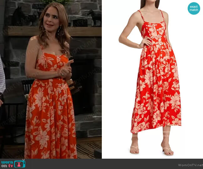 Free People The Perfect Floral Sundress worn by Olivia Falconeri (Lisa Lo Cicero) on General Hospital