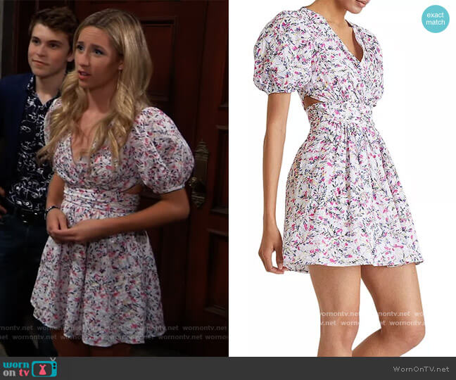 French Connection Flores Cotton Cutout Dress worn by Josslyn Jacks (Eden McCoy) on General Hospital