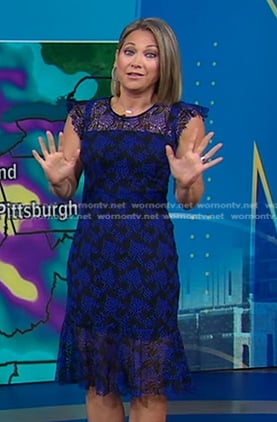 Ginger’s blue lace dress on Good Morning America