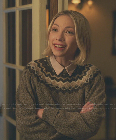 Kate’s fair isle sweater on Gossip Girl