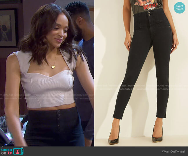 Guess Eco Shape-Up Corset Skinny Jeans worn by Lani Price (Sal Stowers) on Days of our Lives