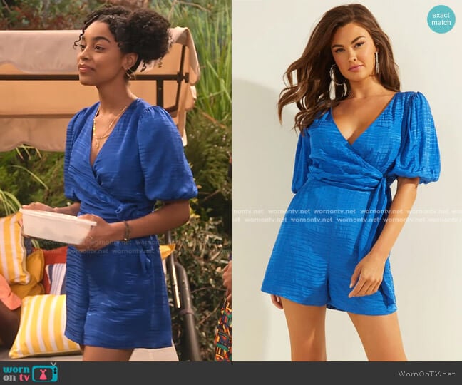 Guess Alyssandra Tie-Front Romper