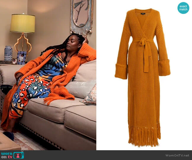 Hanifa Miya Knit Cardigan Dress worn by Sabrina Hollins (Novi Brown) on Tyler Perrys Sistas