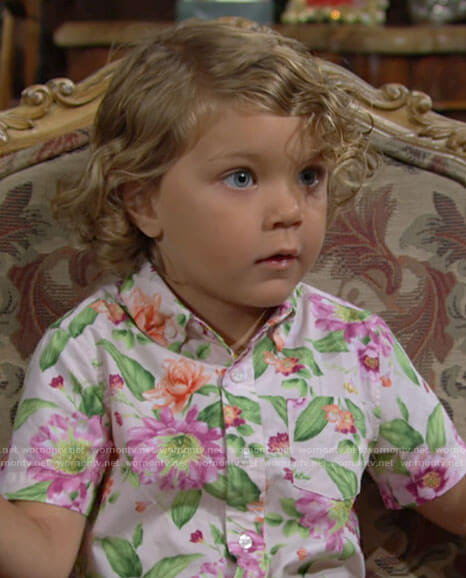 Harrison’s floral shirt on The Young and the Restless