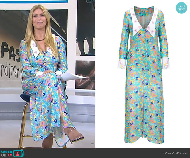 Host and Var Blazing Star Long Villblomst Dress worn by Jill Martin on Today