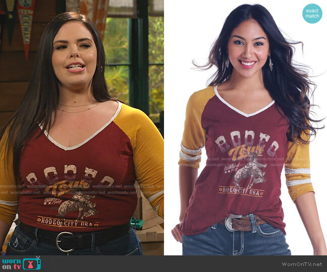 J&B western Store Rodeo City USA Graphic Shirt worn by Lou Hockhauser (Miranda May) on Bunkd