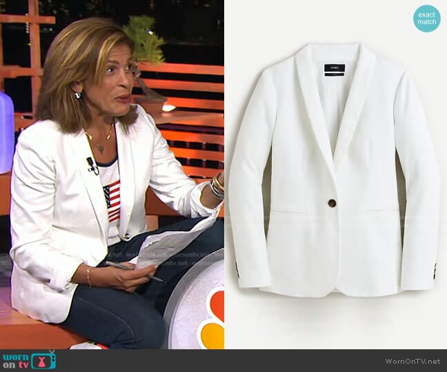 J. Crew Parke blazer in Stretch Linen worn by Hoda Kotb on Today