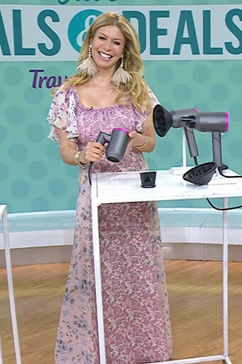 Jill’s pink floral off-shoulder dress on Today