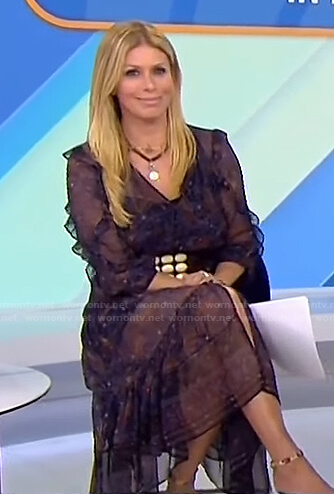Jill’s purple printed midi dress on Today
