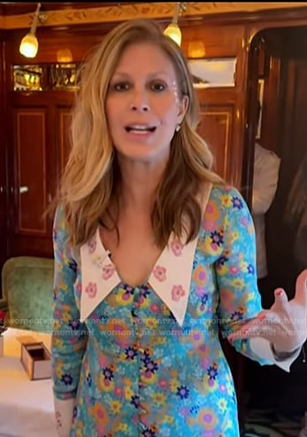 Jill’s blue floral collared dress on Today
