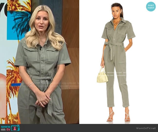 Jonathan Simkhai Marissa Jumpsuit worn by Morgan Stewart on E! News