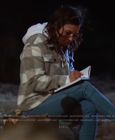 Katie’s flannel hooded jacket on The Bachelorette