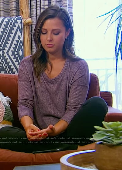 Katie’s purple ribbed top on The Bachelorette