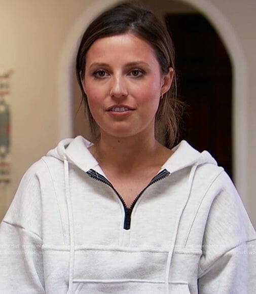 Katie’s white cropped hoodie on The Bachelorette