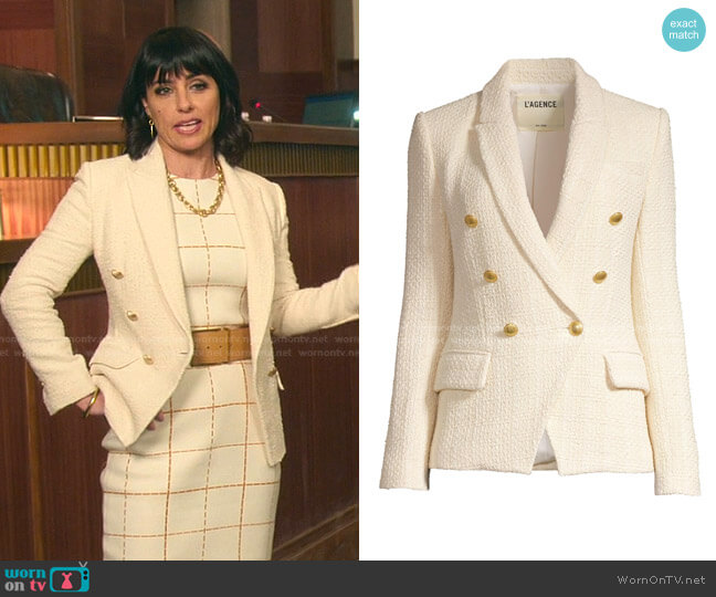 L'Agence Kenzie Tweed Jacket worn by Kathleen Gale (Constance Zimmer) on Good Trouble