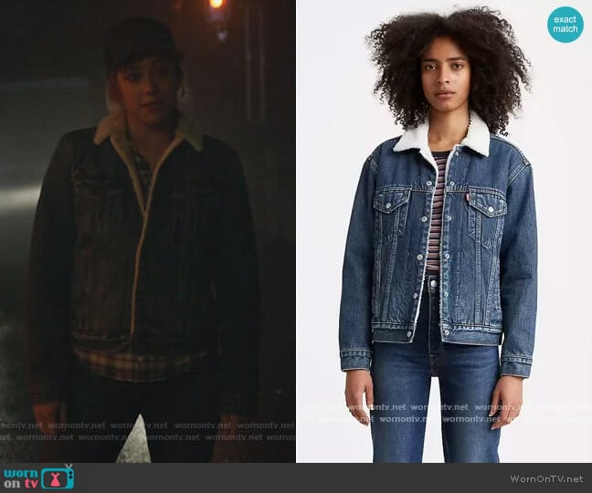 Levis Ex Boyfriend Sherpa Trucker Jacket worn by Betty Cooper (Lili Reinhart) on Riverdale