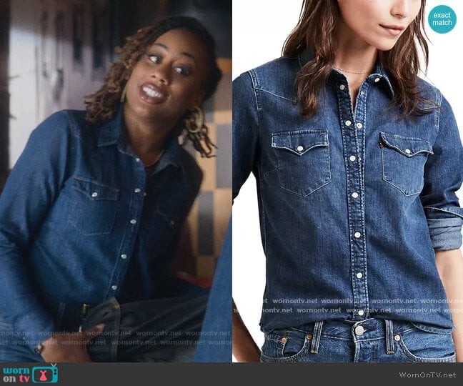 Levi's Ultimate Western Denim Shirt worn by Malika Williams (Zuri Adele) on Good Trouble