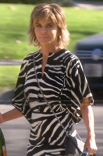 Lisa’s zebra print maxi dress on The Real Housewives of Beverly Hills
