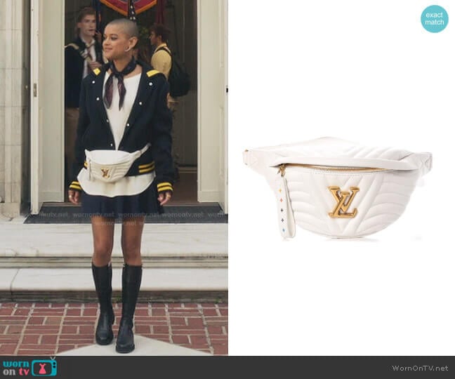 Louis Vuitton Monogram New Wave Bumbag Snow worn by Julien Calloway (Jordan Alexander) on Gossip Girl