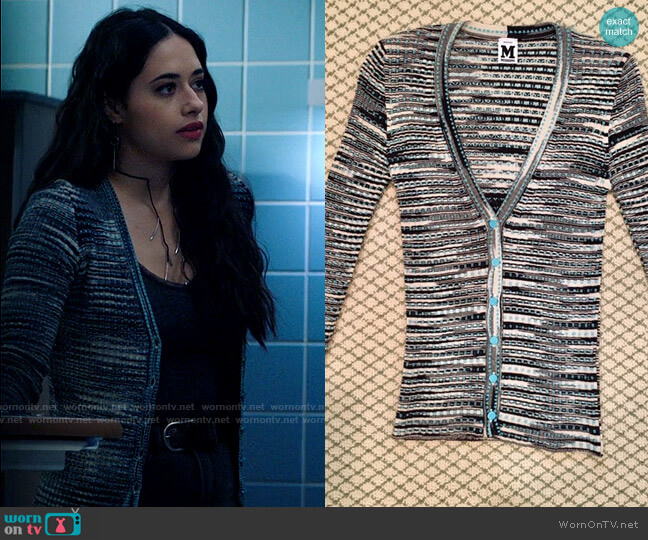 M Missoni Space Dye Cardigan worn by Liz Ortecho (Jeanine Mason) on Roswell New Mexico