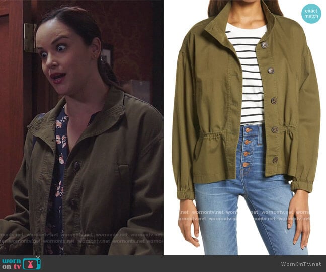 Madewell Highbury Military Jacket worn by Amy Santiago (Melissa Fumero) on Brooklyn Nine-Nine