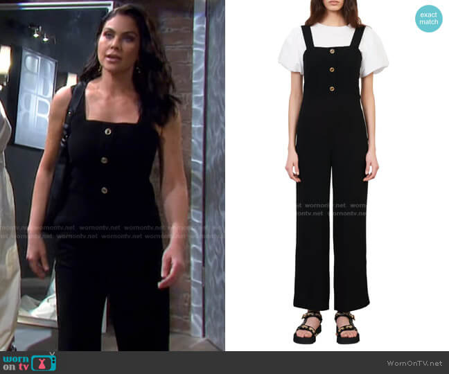 Maje Logo Button Overalls worn by Chloe Lane (Nadia Bjorlin) on Days of our Lives