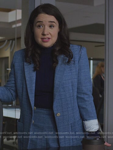 Marissa’s blue blazer and shorts on The Good Fight
