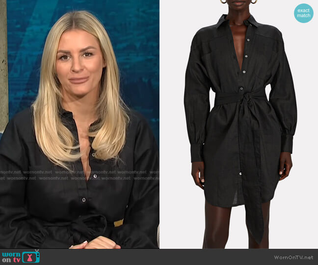 Marissa Webb Emmerson Linen Shirt Dress worn by Morgan Stewart on E! News
