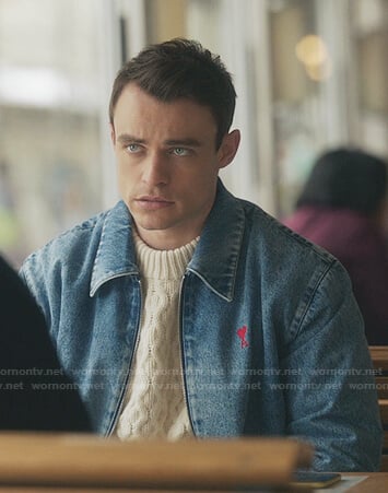 Max’s denim bomber jacket on Gossip Girl
