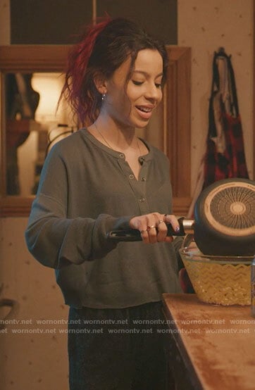Maya’s cropped henley top on The Republic of Sarah