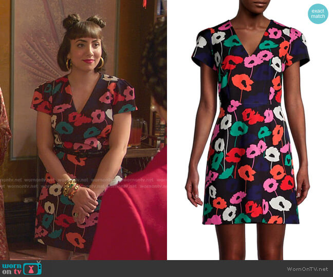 Milly Atalie Poppy Print Sheath Dress