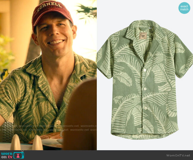 OAS Banana Leaf Terry Shirt worn by Shane Patton (Jake Lacy) on The White Lotus