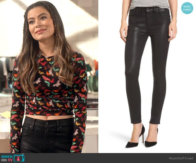 Paige Hoxton Coated Jeans worn by Carly Shay (Miranda Cosgrove) on iCarly