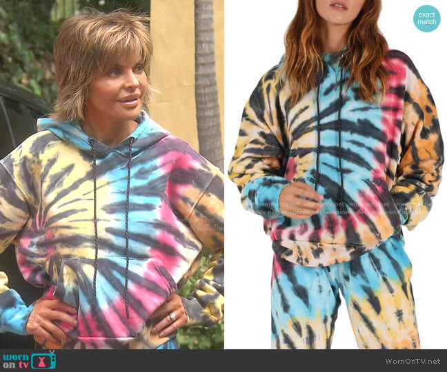 Pam & Gela Tie Dye Hoodie worn by Lisa Rinna on The Real Housewives of Beverly Hills