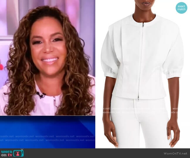 Phillip Lim 3.1 Puff Sleeve Zip Front Top worn by Sunny Hostin on The View