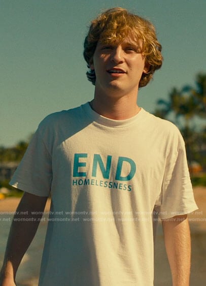 Quinn’s End Homelessness t-shirt on The White Lotus