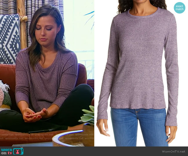 Rag and Bone The Knit Long Sleeve Top worn by Katie Thurston on The Bachelorette