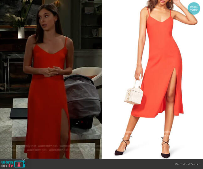 Reformation Crimini Slipdress worn by Willow Tait (Katelyn MacMullen) on General Hospital