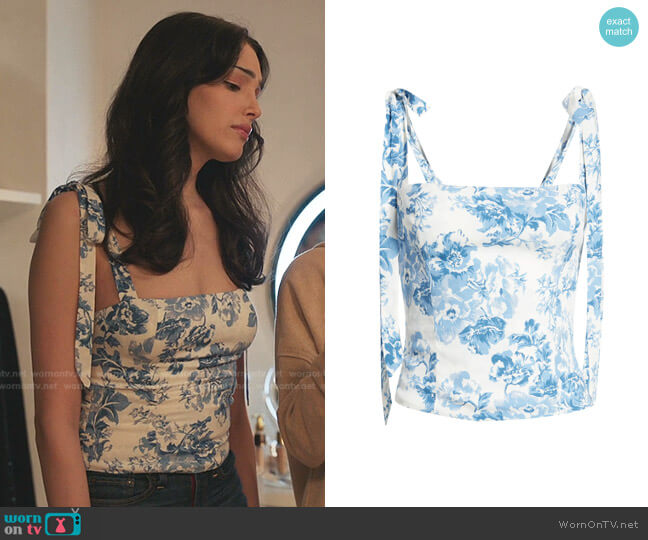 Reformation Ellora Top worn by Luna La (Zión Moreno) on Gossip Girl