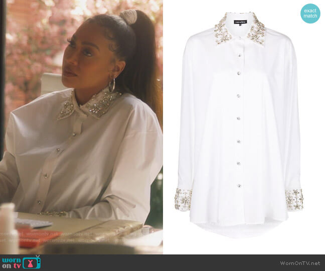 Retrofete Reagan crystal-embellished shirt